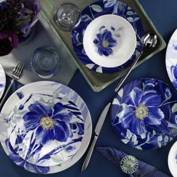 Kütahya Porselen Bone Kalipso 52 Parça 880044 Desenli Yemek Takımı