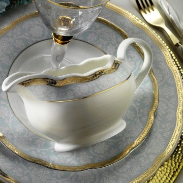 Kütahya Porselen Bone Olympos 62 Parça 9337 Desenli Yemek Takımı