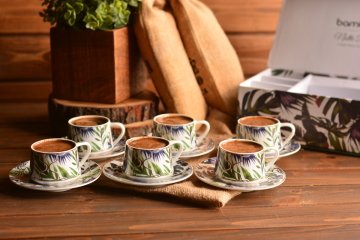 Bambum Notte Prestij 6 Kişilik Kahve Fincan Takımı