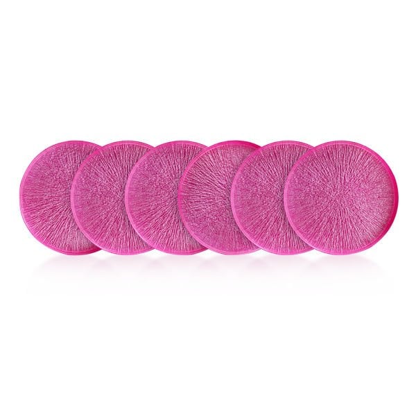 Fecra Rita 6'lı Pasta Tabağı Seti Pembe 21 Cm