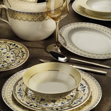 Kütahya Porselen Bone Kalipso 62 Parça Yemek Takımı 10514