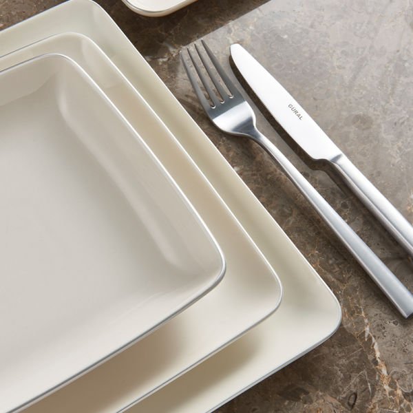 Güral Porselen Kansas 54 Parça Platin Fileli Yemek Takımı
