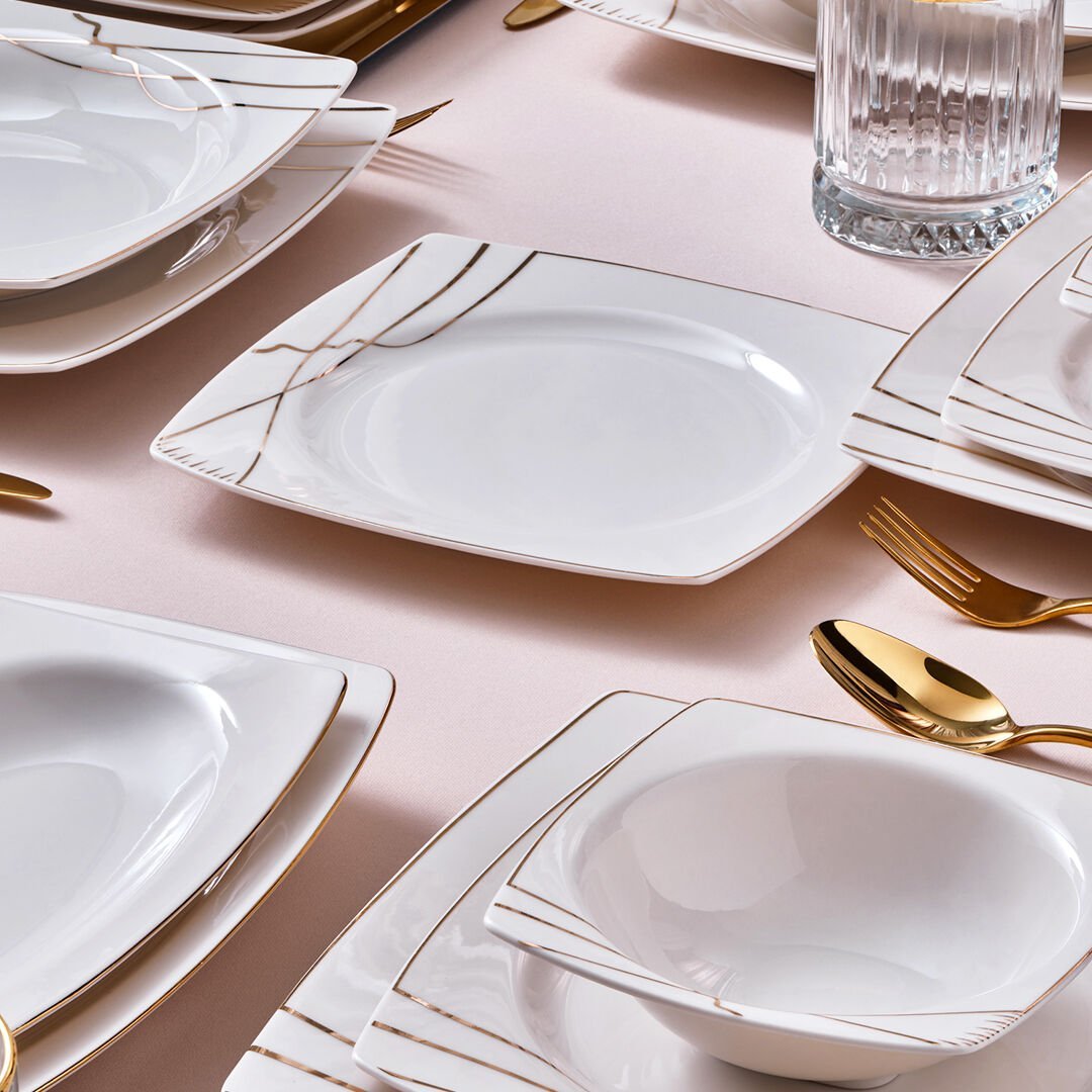 Güral Porselen Caroline 24 Parça Yemek Seti 6729