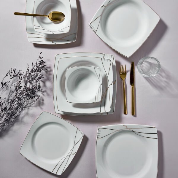 Güral Porselen Caroline 24 Parça Yemek Seti 6729