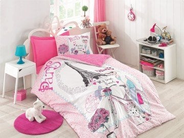 Junior Best Friend Tek Kişilik Nevresim Takımı Pembe