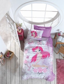 Junior Ranforce Tek Kişilik Nevresim Takımı Fairy Lila