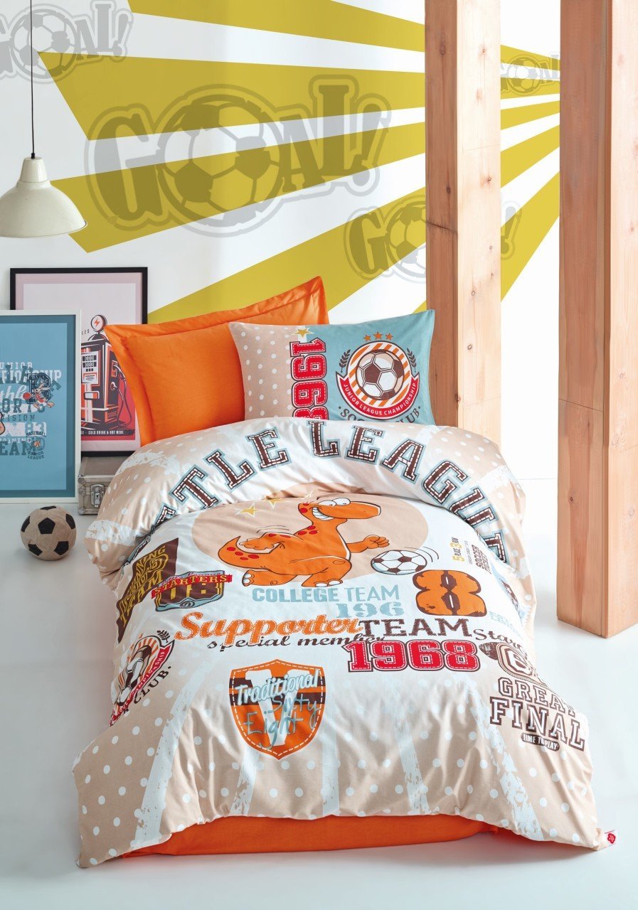 Junior Ranforce Tek Kişilik Nevresim Takımı Little Team Turuncu