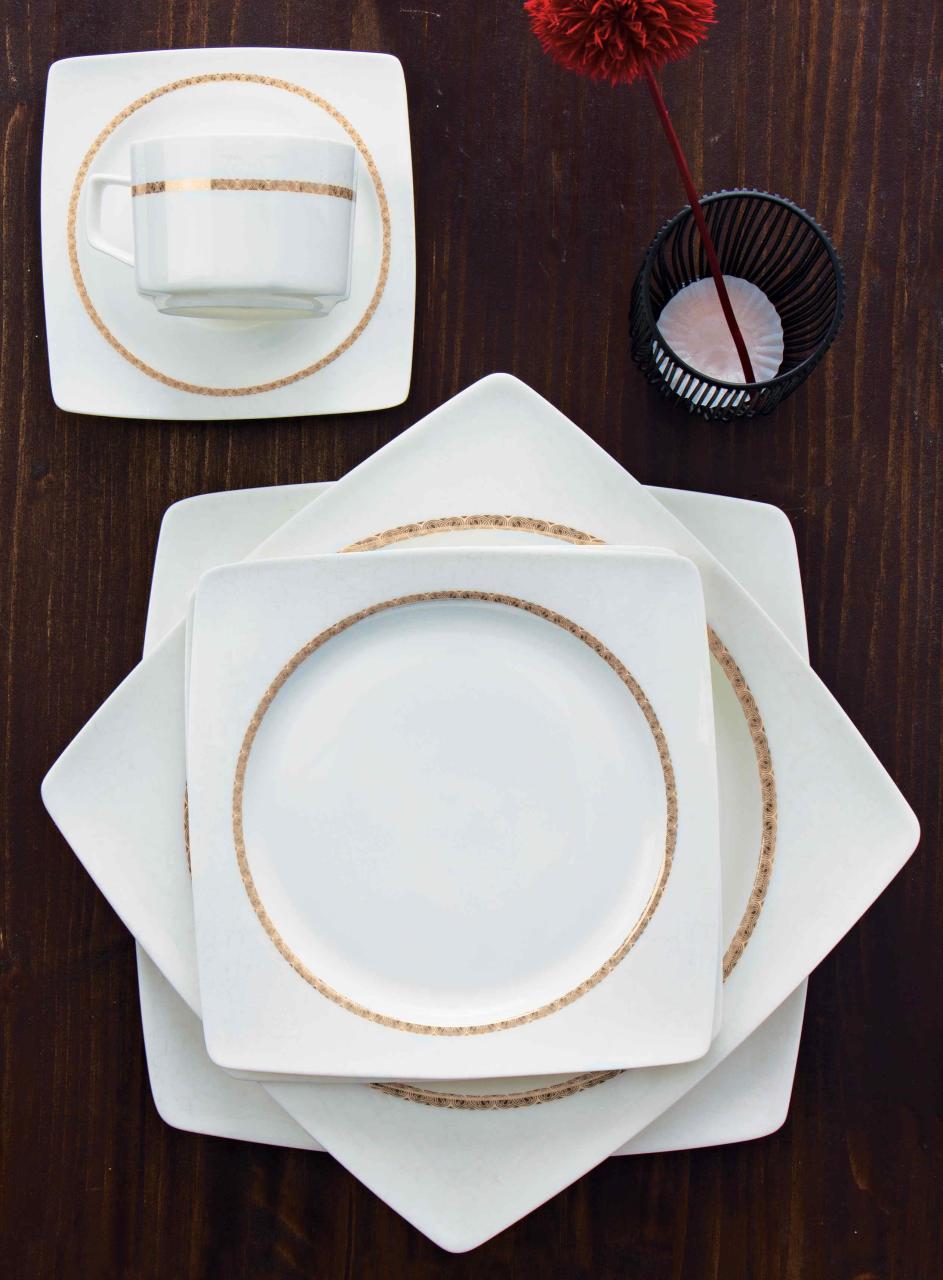 Porland Elegance Gold 86 Parça 12 Kişilik Yemek Takımı