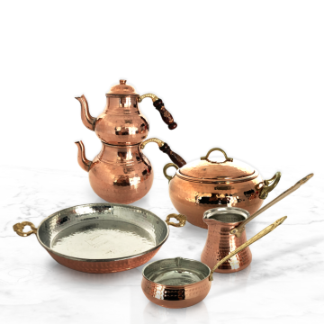 9 Parça El İşçiliği Bakır Set