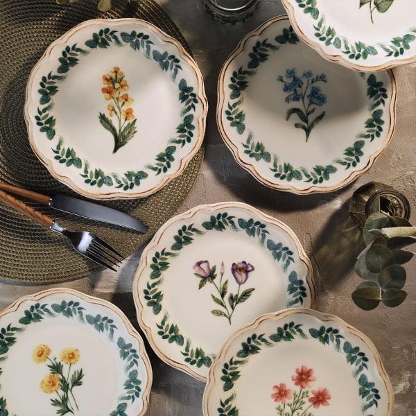 Fecra Mirel 6 Parça Pasta Tabağı Seti