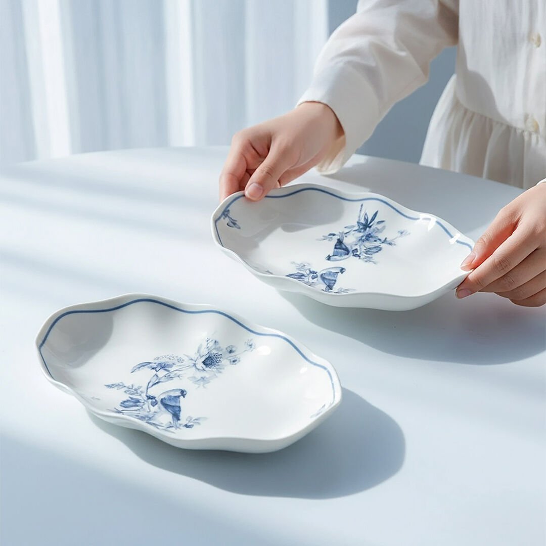 Güral Porselen Nesrin 25 Cm Kayık Tabak Seti 2'li