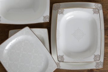 Porland Yağmur 61 Parça Yemek Takımı