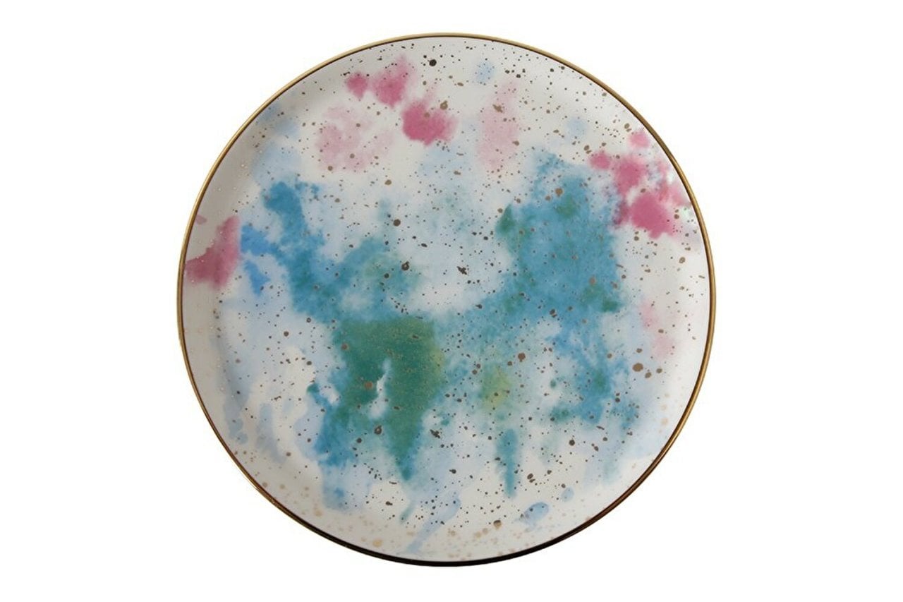 Porland Cosmos Desen6 Düz Tabak 20cm