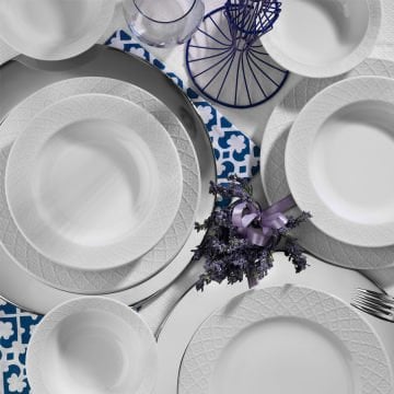 Kütahya Porselen Flora 24 Parça Yemek Takımı
