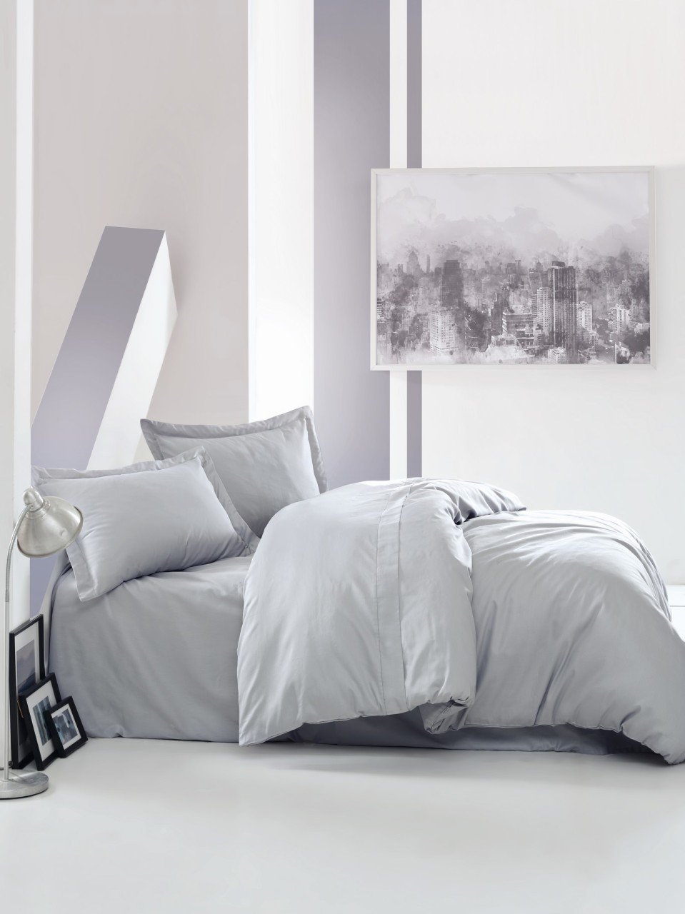 Cotton Box Elegant Seri Saten Çift Kişilik Nevresim Takımı Gri