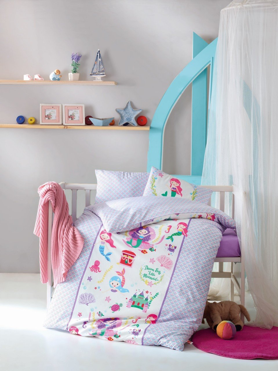 Cotton Box Deniz Kızı Lila Bebek Nevresim Takımı