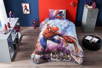 Taç Spiderman Yorgan Seti