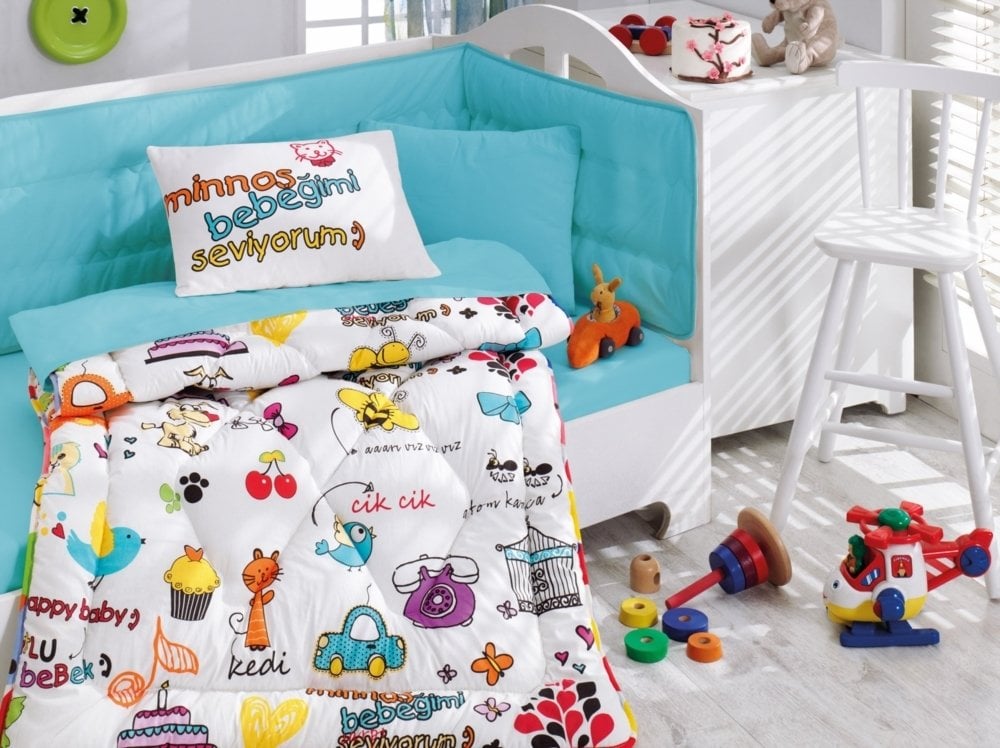 Cotton Box Baby Line Mutlu Bebek Beyaz Bebek Uyku Seti