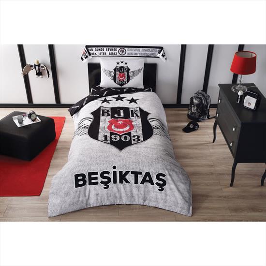 Taç Beşiktaş Grey Nevresim Takımı