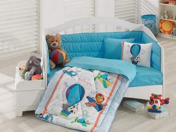 Cotton Box Baby Line Uçan Dostlar Mavi Bebek Uyku Seti