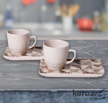 Keramika 4 Parça Doğaltaş Atıştırmalık Set
