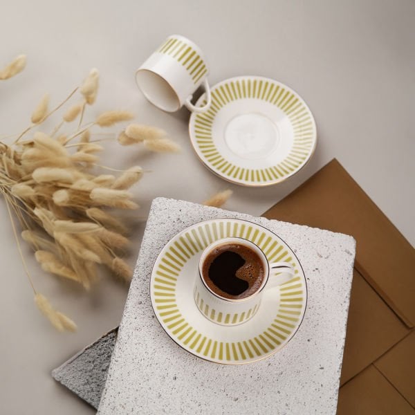 Porser Alya 4 Parça Kahve Fincan Takımı Açık Yeşil