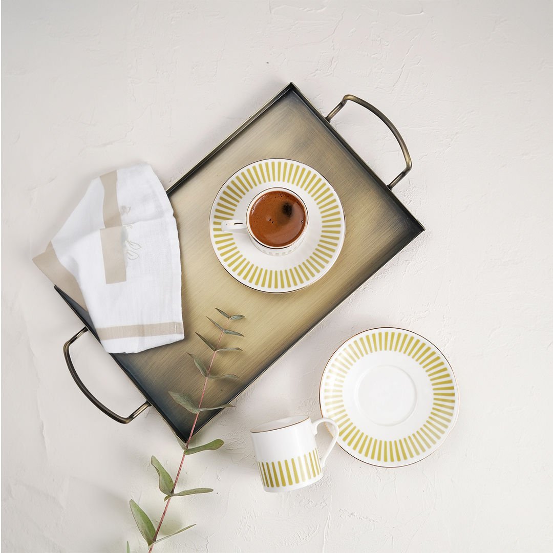 Porser Alya 4 Parça Kahve Fincan Takımı Açık Yeşil