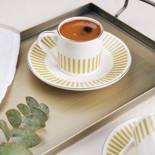 Porser Alya 4 Parça Kahve Fincan Takımı Açık Yeşil