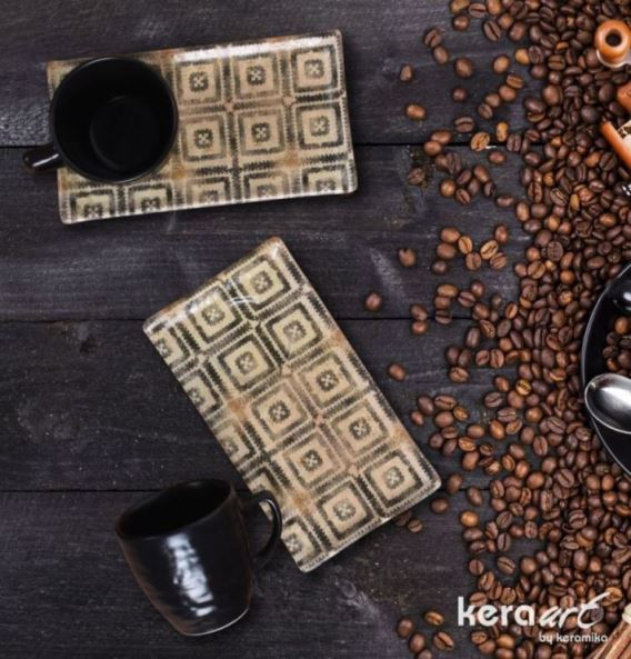 Keramika 4 Parça Doğaltaş Atıştırmalık Set
