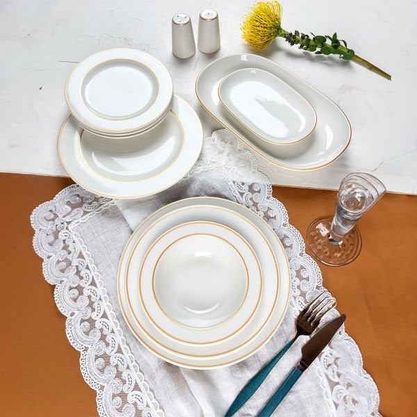 Porser Bonsai 53 Parça Yemek Takımı Altın Fileli