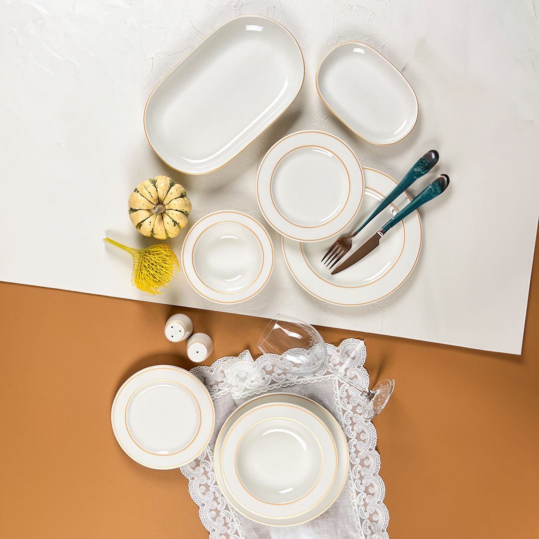 Porser Bonsai 53 Parça Yemek Takımı Altın Fileli