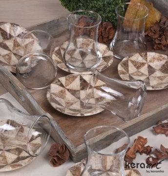 Keramika 12 Parça 6 Kişilik Çay Takımı