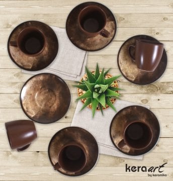 Keramika 12 Parça 6 Kişilik Kahve Takımı