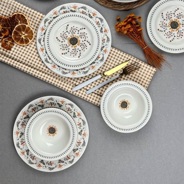Porser Sunflower 24 Parça Yemek Takımı