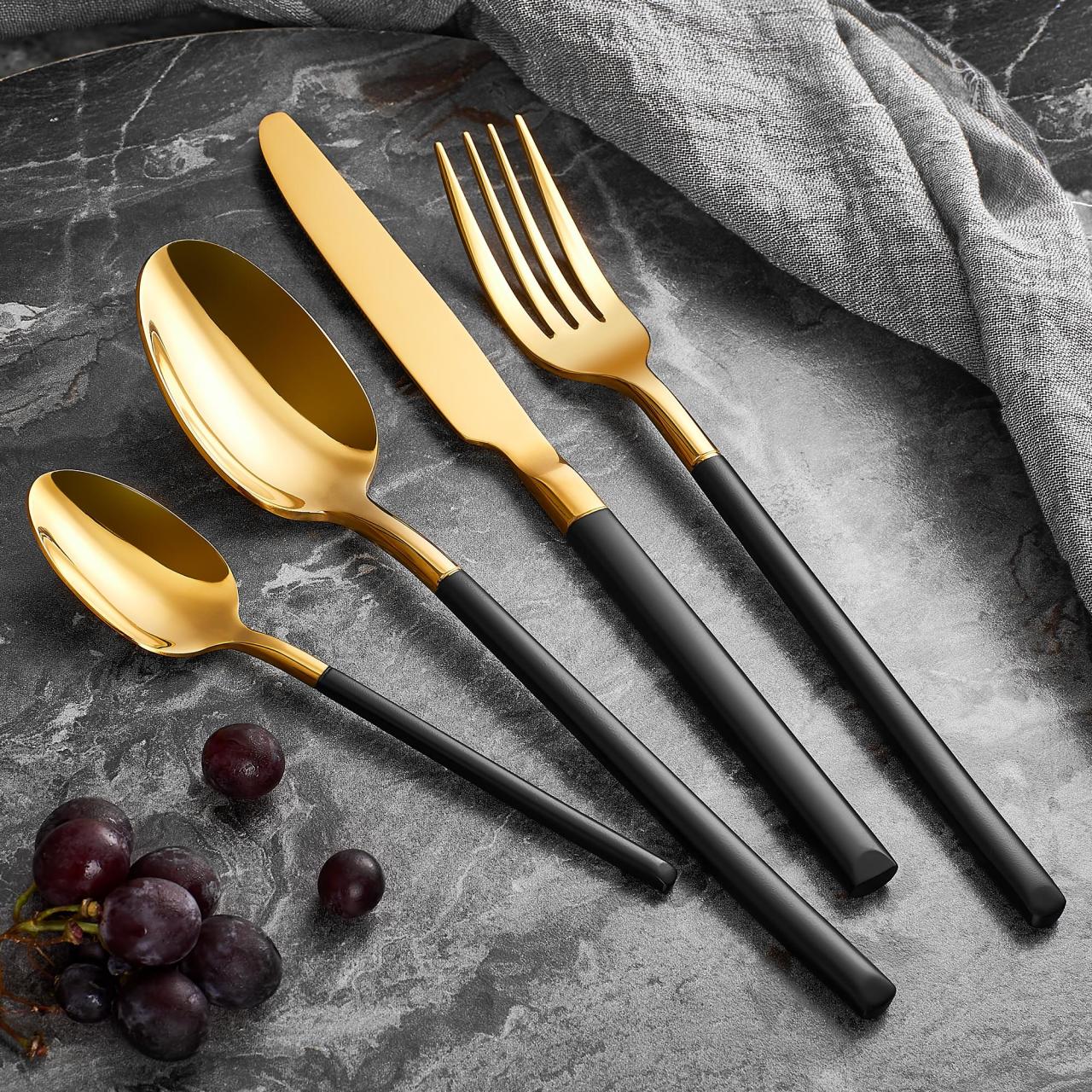 Aryıldız Soho Prestige Gold 24 Parça Çatal Kaşık Bıçak Takımı