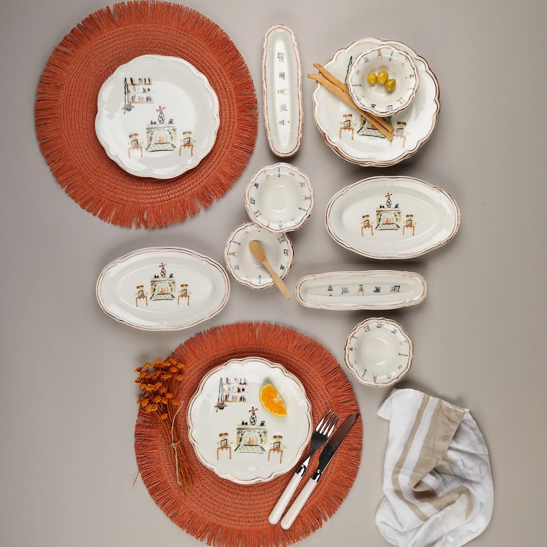 Porser Faylinn 14 Parça Kahvaltı Takımı