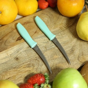 Fecra Rooc Lazer Kesim 2'li Meyve Bıçağı Yeşil