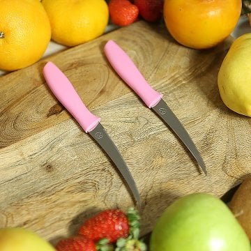 Fecra Rooc Lazer Kesim 2'li Meyve Bıçağı Pembe