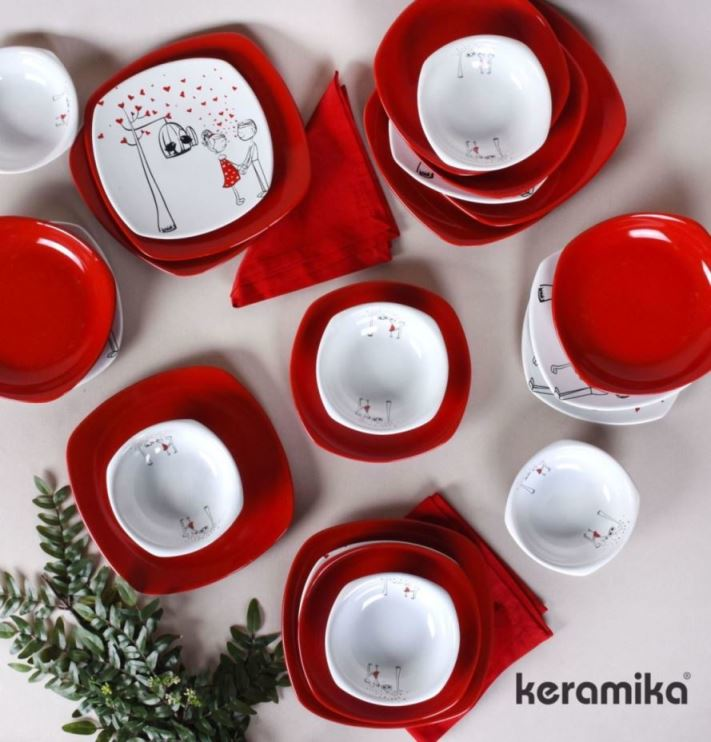Keramika 24 Parça Kösem Yemek Takımı