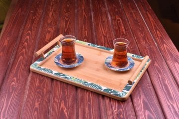 Bambum Botanica Majestic Dikdörtgen Tepsi Büyük