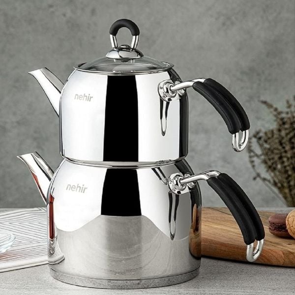 Nehir Modern Midi Çaydanlık - Siyah