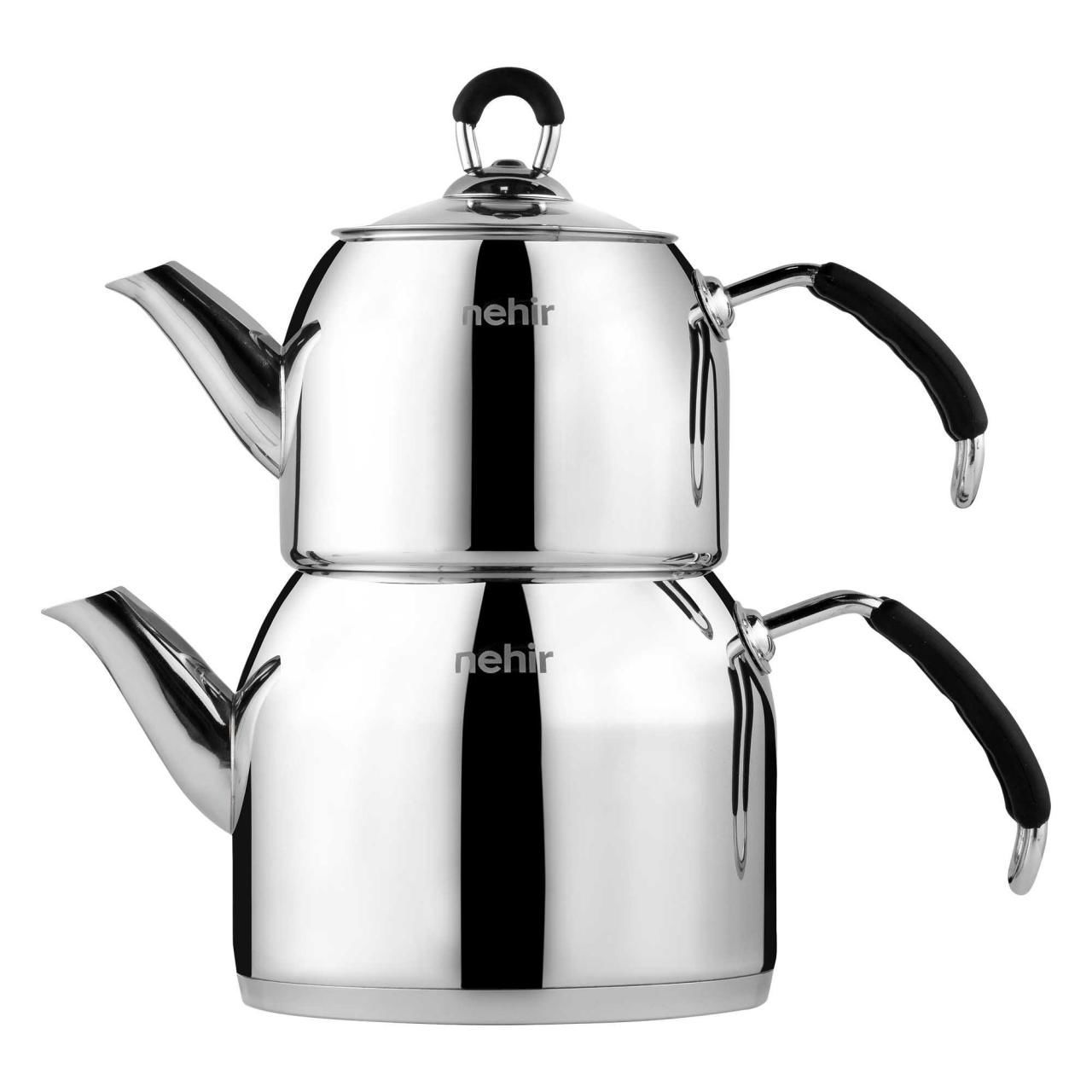 Nehir Modern Mini Çaydanlık - Siyah