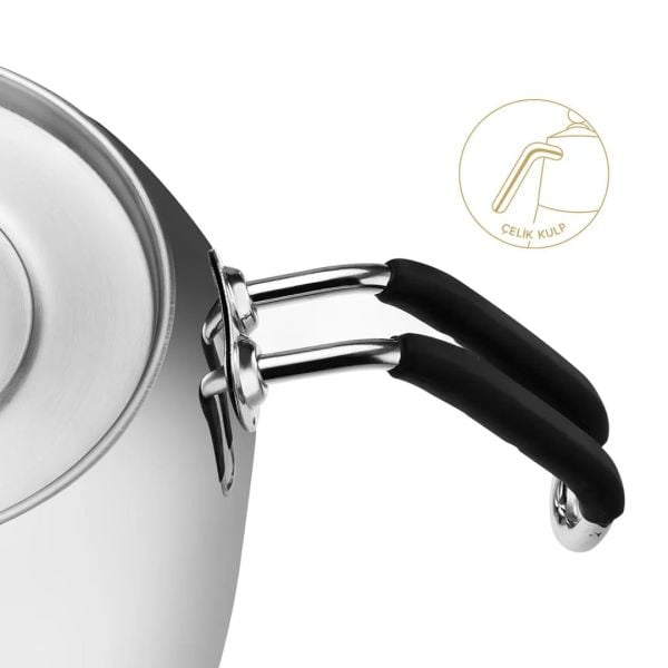 Nehir Modern Mini Çaydanlık - Siyah