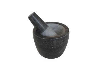 Bambum Doriva Mat Siyah Taş Havan
