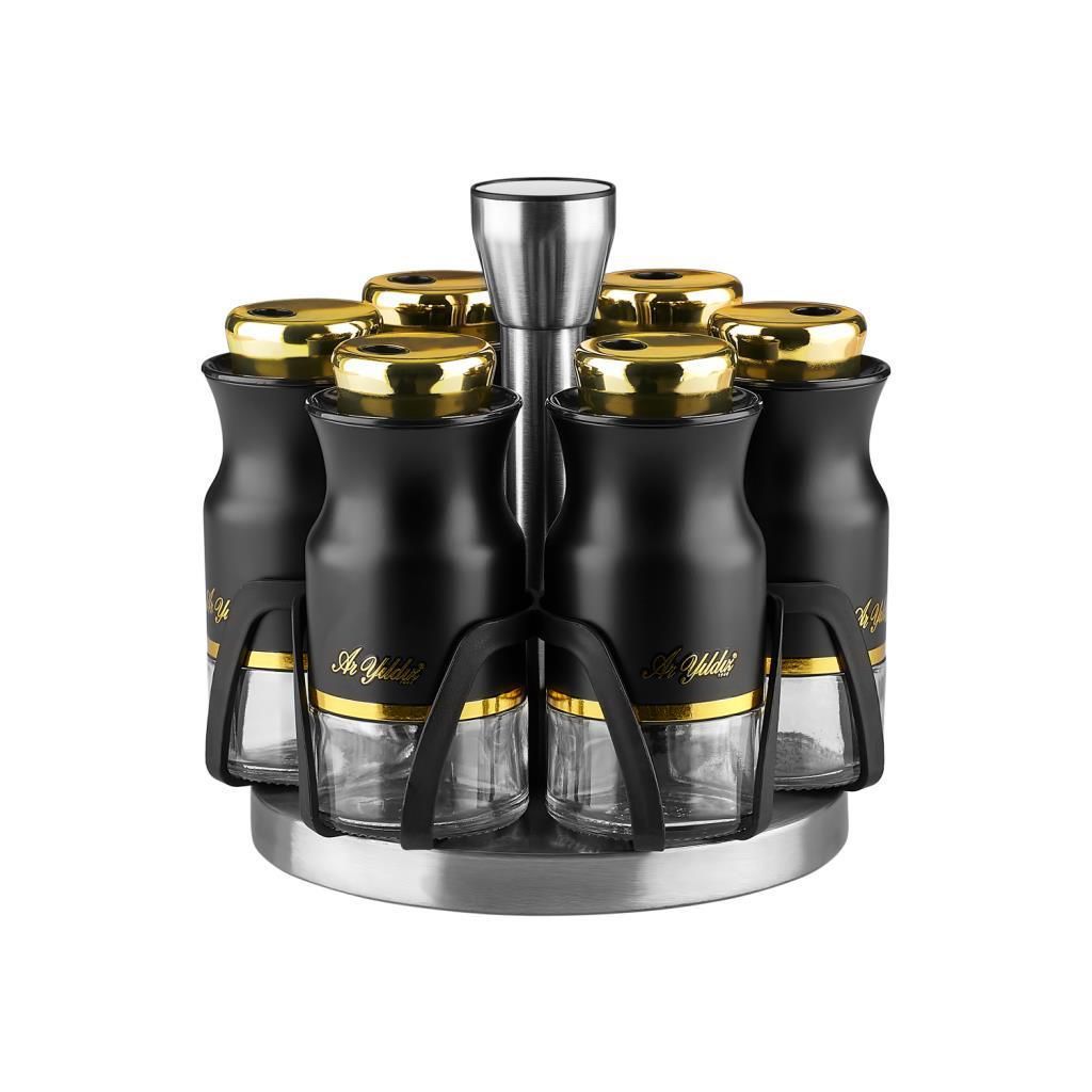 Aryıldız Black Line Gold Baharat Seti
