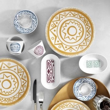 Kütahya Porselen 36 Parça 11086 Desenli Kahvaltı Takımı