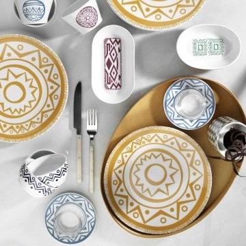 Kütahya Porselen 36 Parça 11086 Desenli Kahvaltı Takımı