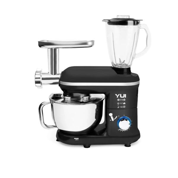Yui M-120 Multi Fonksiyonel 3'ü Bir Arada Stand Mikser Kıyma Setli Ve Blender Siyah