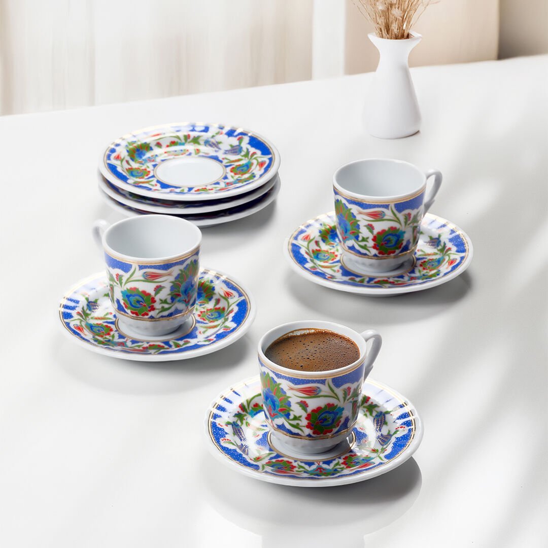 Güral Porselen Sedef 12 Parça Kahve Fincan Takımı 4540