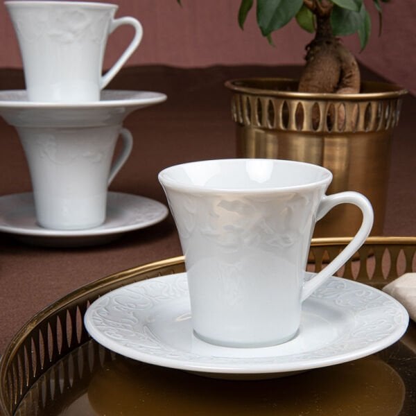 Güral Porselen Bahar Dalı 12 Parça Kahve Fincan Takımı